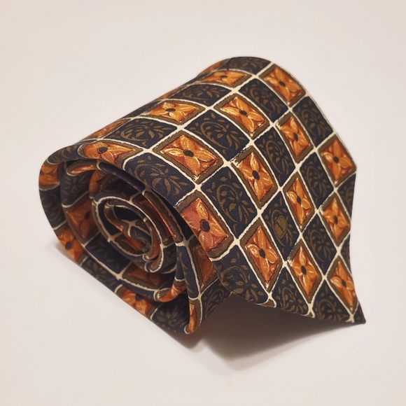 Valentino Multicolor Geometric Silk Tie - Picture 1 of 5